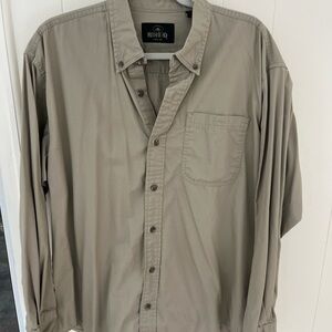 RedHead Men's Casual Button Down Shirt - Khaki